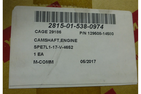 Yanmar 129508-14580 Camshaft , For 4JH4-HTE 4JH4-TE 4TNV84T Marine Diesel Engine