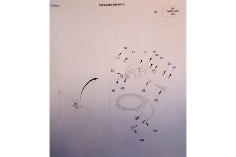 USGI FMTV M1083 M1093 Troop Seat Alarm Cable Assembly 12421404, 6150-01-455-3871